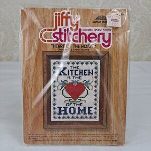 Jiffy Stitchery Heart of the Home Counted Cross Stitch Kit NWT